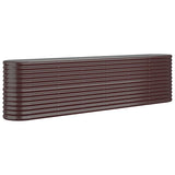 Vidaxl plantenbak 260x40x68 cm gegalvaniseerd staal bruin