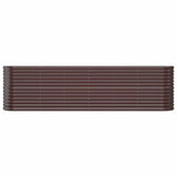 Vidaxl plantenbak 260x40x68 cm gegalvaniseerd staal bruin