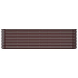 Vidaxl plantenbak 260x40x68 cm gegalvaniseerd staal bruin