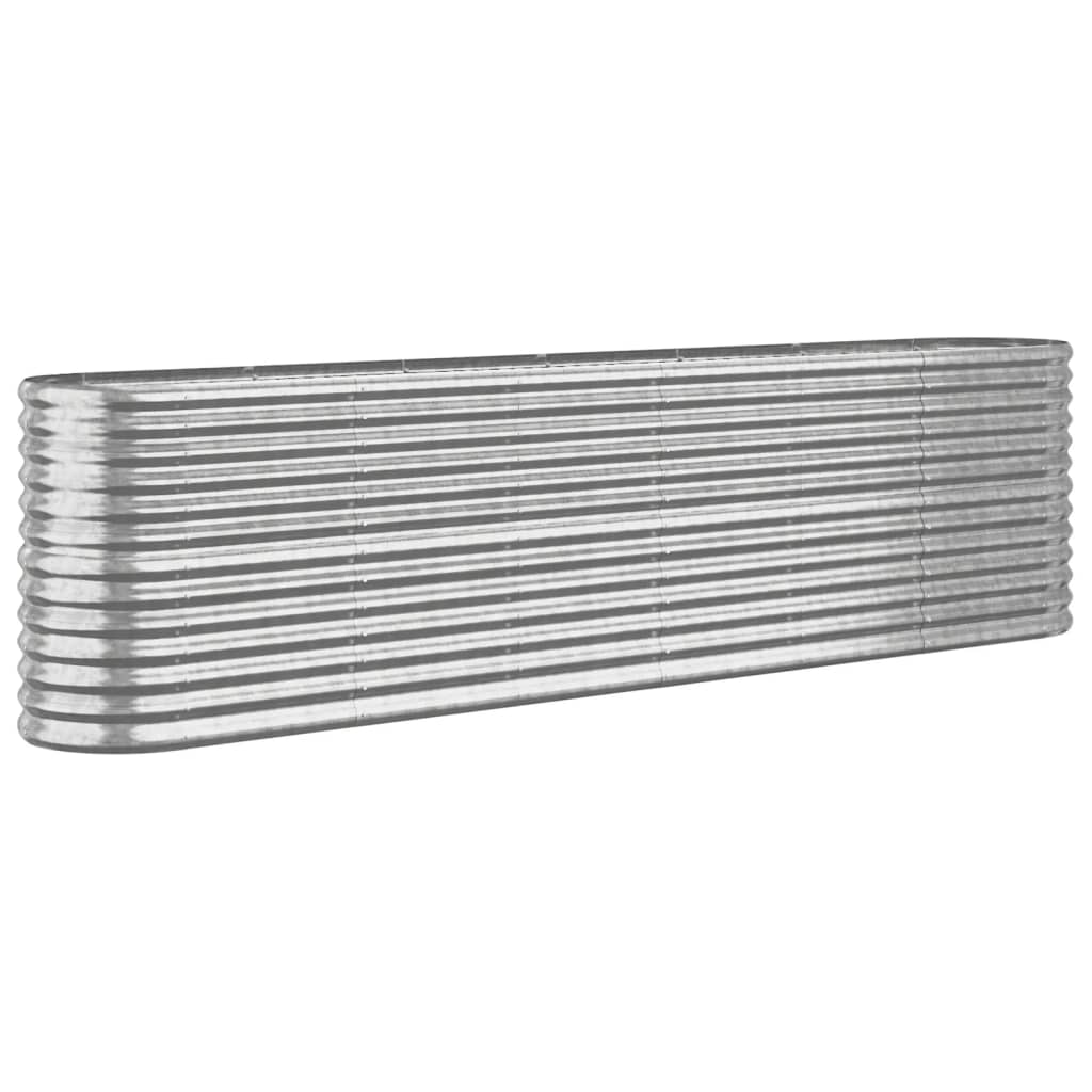 Vidaxl plantenbak 260x40x68 cm gegalvaniseerd staal zilverkleurig