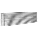 Vidaxl plantenbak 260x40x68 cm gegalvaniseerd staal zilverkleurig