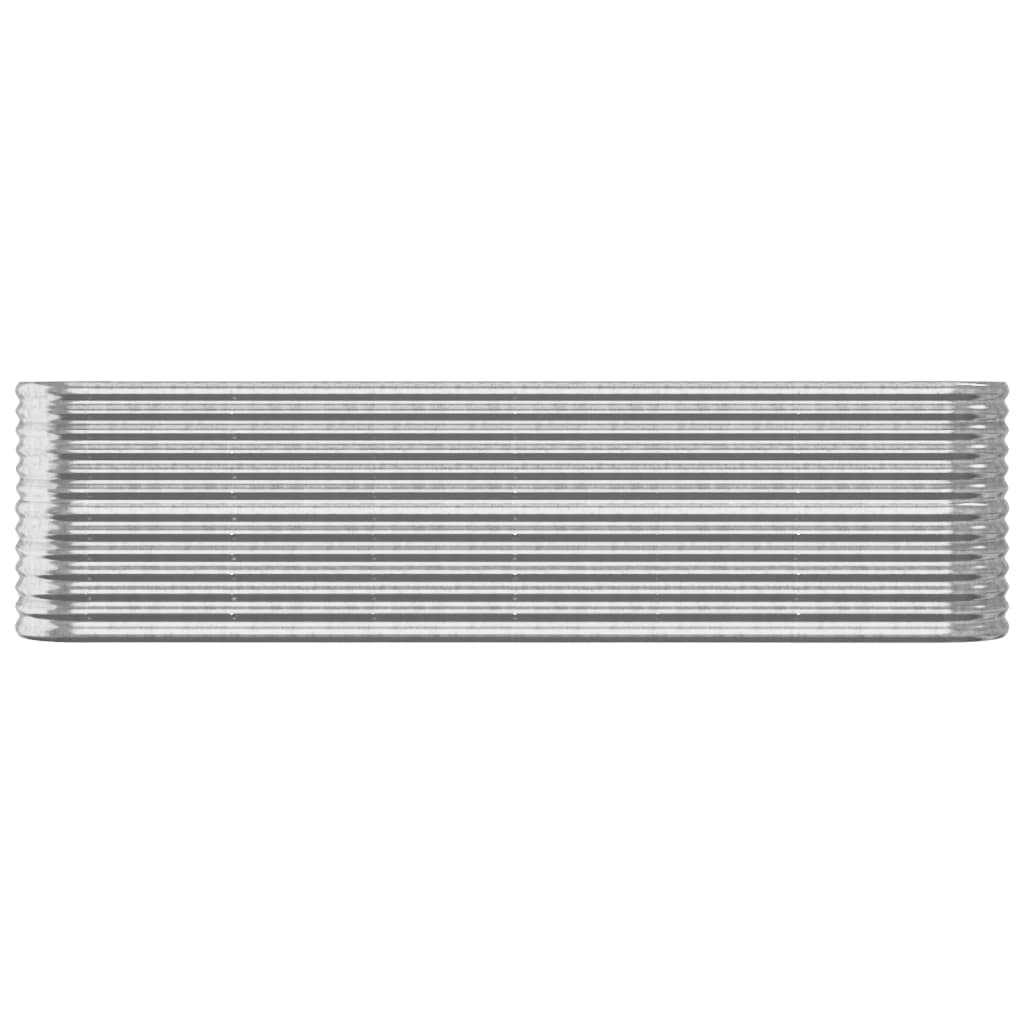 Vidaxl plantenbak 260x40x68 cm gegalvaniseerd staal zilverkleurig