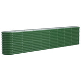 Vidaxl plantenbak 332x40x68 cm gepoedercoat staal groen