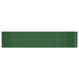 Vidaxl plantenbak 332x40x68 cm gepoedercoat staal groen