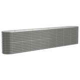 Vidaxl plantenbak 332x40x68 cm gegalvaniseerd staal grijs