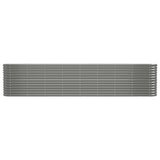 Vidaxl plantenbak 332x40x68 cm gegalvaniseerd staal grijs