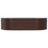 Vidaxl plantenbak 152x80x36 cm gegalvaniseerd staal bruin