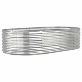 Vidaxl plantenbak 152x80x36 cm gegalvaniseerd staal zilverkleurig