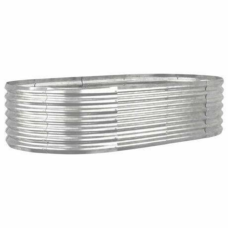 Vidaxl plantenbak 152x80x36 cm gegalvaniseerd staal zilverkleurig