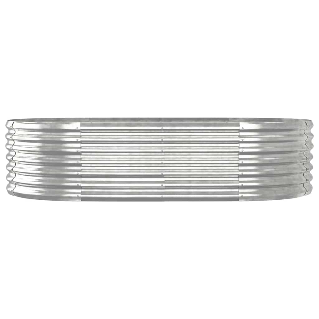 Vidaxl plantenbak 152x80x36 cm gegalvaniseerd staal zilverkleurig