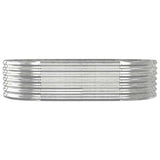 Vidaxl plantenbak 152x80x36 cm gegalvaniseerd staal zilverkleurig
