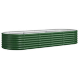 Vidaxl plantenbak 224x80x36 cm gepoedercoat staal groen