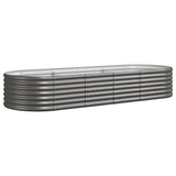 Vidaxl plantenbak 224x80x36 cm gegalvaniseerd staal grijs
