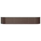 Vidaxl plantenbak 224x80x36 cm gegalvaniseerd staal bruin