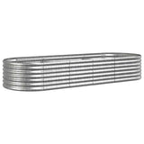 Vidaxl plantenbak 224x80x36 cm gegalvaniseerd staal zilverkleurig