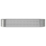 Vidaxl plantenbak 224x80x36 cm gegalvaniseerd staal zilverkleurig
