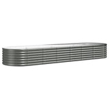 Vidaxl plantenbak 296x80x36 cm gegalvaniseerd staal grijs