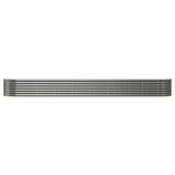 Vidaxl plantenbak 368x80x36 cm gegalvaniseerd staal grijs