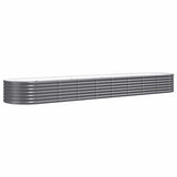 Vidaxl plantenbak 368x80x36 cm gegalvaniseerd staal antracietkleurig