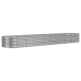 Vidaxl plantenbak 368x80x36 cm gegalvaniseerd staal zilverkleurig
