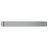 Vidaxl plantenbak 368x80x36 cm gegalvaniseerd staal zilverkleurig