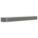 Vidaxl plantenbak 440x80x36 cm gegalvaniseerd staal grijs