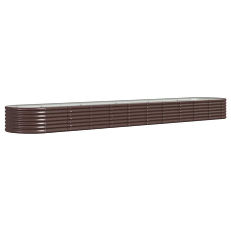 Vidaxl plantenbak 440x80x36 cm gegalvaniseerd staal bruin