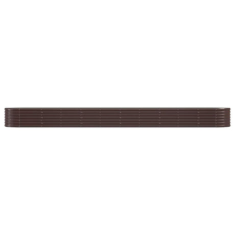 Vidaxl plantenbak 440x80x36 cm gegalvaniseerd staal bruin