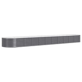 Vidaxl plantenbak 440x80x36 cm gegalvaniseerd staal antracietkleurig