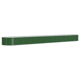 Vidaxl plantenbak 512x80x36 cm gegalvaniseerd staal groen