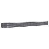 Vidaxl plantenbak 512x80x36 cm gegalvaniseerd staal antracietkleurig