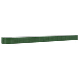 Vidaxl plantenbak 620x80x36 cm gepoedercoat staal groen