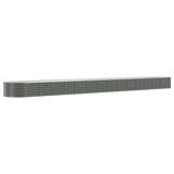 Vidaxl plantenbak 620x80x36 cm gegalvaniseerd staal grijs