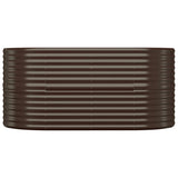 Vidaxl plantenbak 152x80x68 cm gegalvaniseerd staal bruin