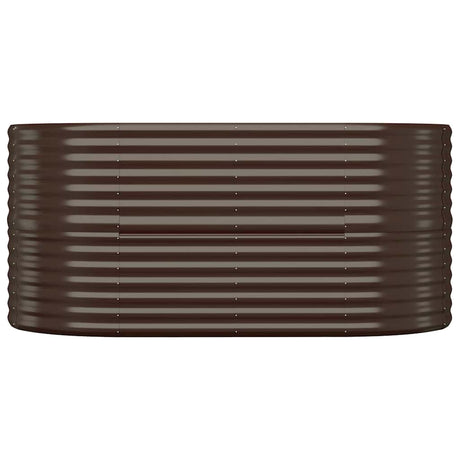 Vidaxl plantenbak 152x80x68 cm gegalvaniseerd staal bruin