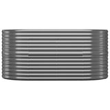 Vidaxl plantenbak 152x80x68 cm gegalvaniseerd staal antracietkleurig