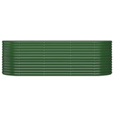 Vidaxl plantenbak 224x80x68 cm gegalvaniseerd staal groen