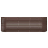 Vidaxl plantenbak 224x80x68 cm gegalvaniseerd staal bruin