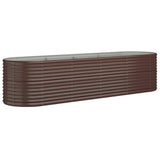 Vidaxl plantenbak 296x80x68 cm gegalvaniseerd staal bruin
