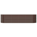 Vidaxl plantenbak 296x80x68 cm gegalvaniseerd staal bruin