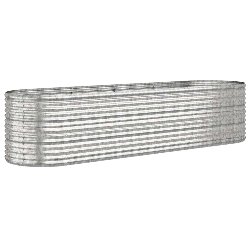 Vidaxl plantenbak 296x80x68 cm gegalvaniseerd staal zilverkleurig