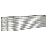 Vidaxl plantenbak 296x80x68 cm gegalvaniseerd staal zilverkleurig