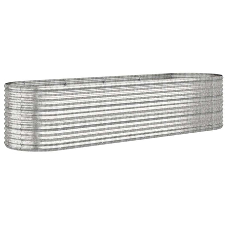 Vidaxl plantenbak 296x80x68 cm gegalvaniseerd staal zilverkleurig