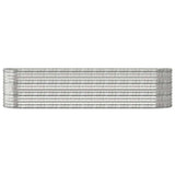 Vidaxl plantenbak 296x80x68 cm gegalvaniseerd staal zilverkleurig