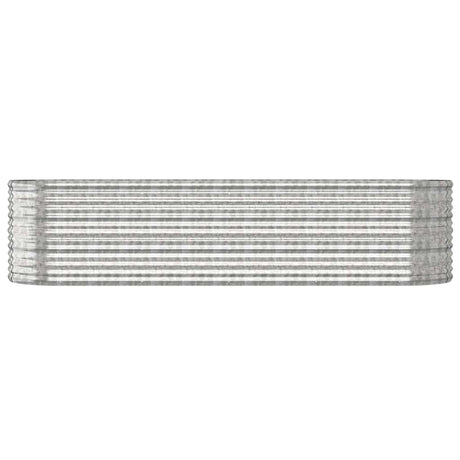 Vidaxl plantenbak 296x80x68 cm gegalvaniseerd staal zilverkleurig