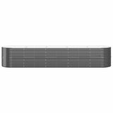 Vidaxl plantenbak 368x80x68 cm gegalvaniseerd staal antracietkleurig