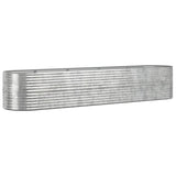 Vidaxl plantenbak 368x80x68 cm gegalvaniseerd staal zilverkleurig