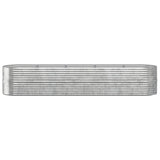 Vidaxl plantenbak 368x80x68 cm gegalvaniseerd staal zilverkleurig