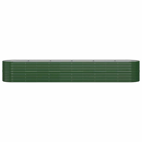 Vidaxl plantenbak 440x80x68 cm gegalvaniseerd staal groen