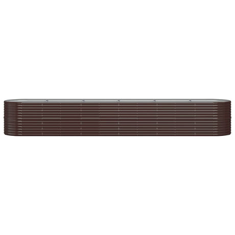 Vidaxl plantenbak 440x80x68 cm gegalvaniseerd staal bruin